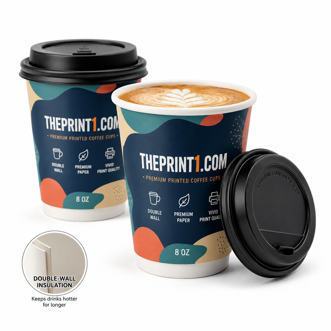 أكواب قهوة 16 أونصة بطباعة theprint1