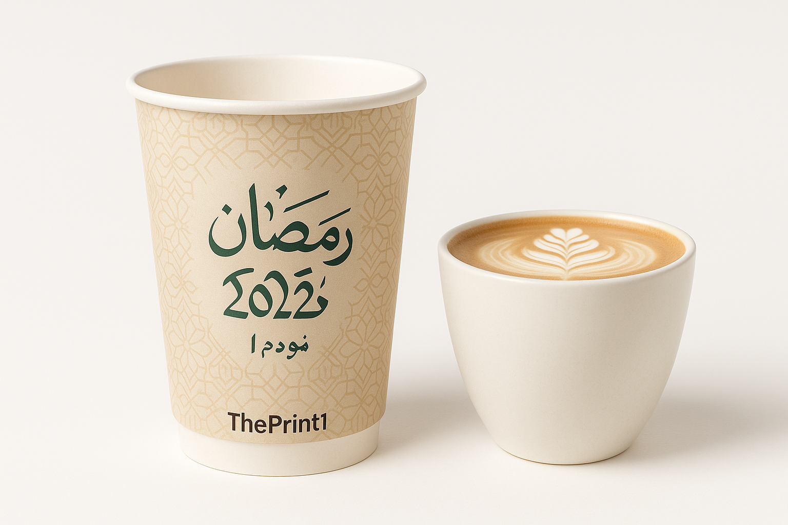 كوب قهوة 8oz رمضان 2026 نموذج 1