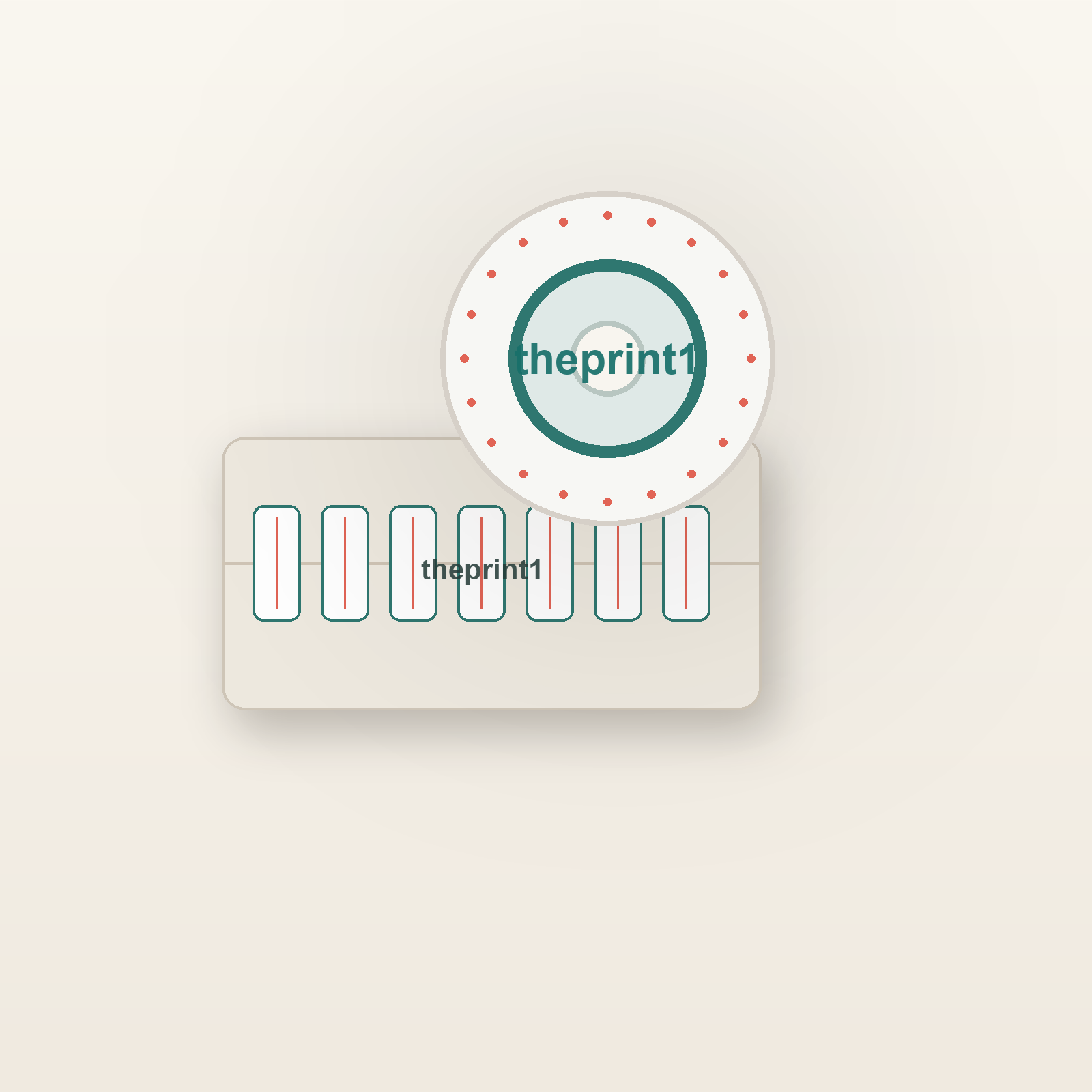 ملصقات أمان مطبوعة بشعار theprint1