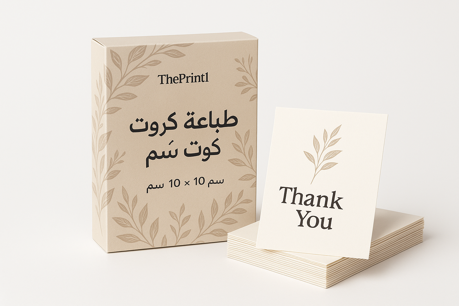 طباعة كروت شكر 15 سم × 10 سم