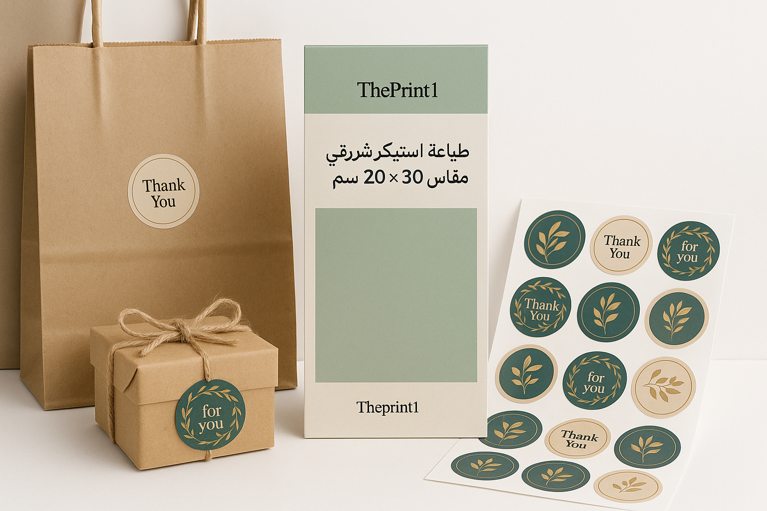 طباعة استيكر شيت ورقي مقاس20 في 30 سم