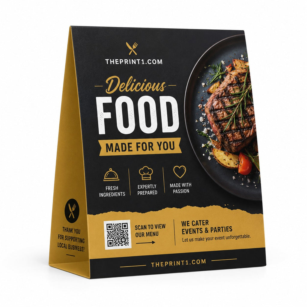 Product image 1: Custom Promotional Tabletop Display Stand for Restaurants and Events with Excellent Print Quality