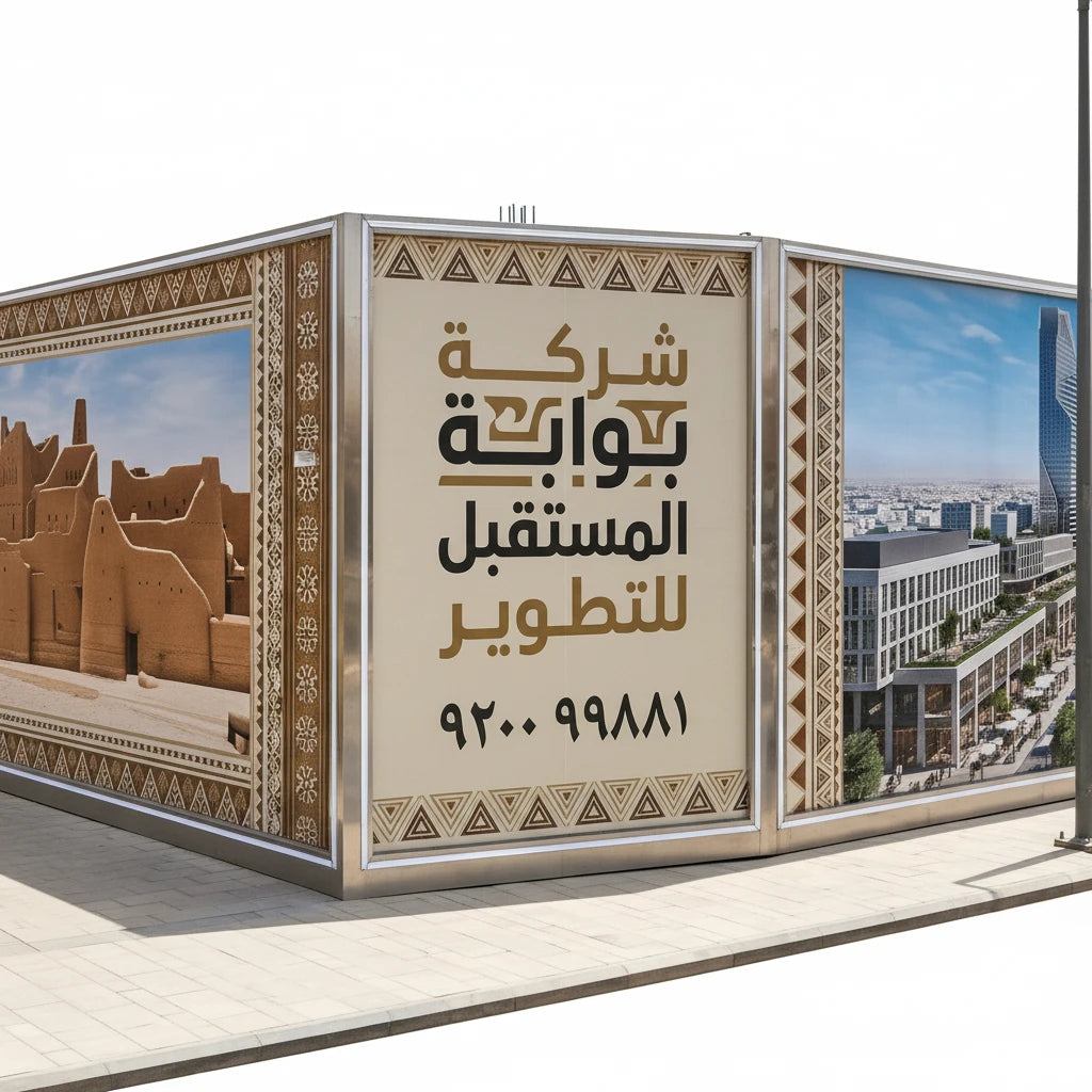 صورة المنتج 5: أسوار المشاريع الوطنية والتراثية العملاقة (Mega Heritage Hoarding)