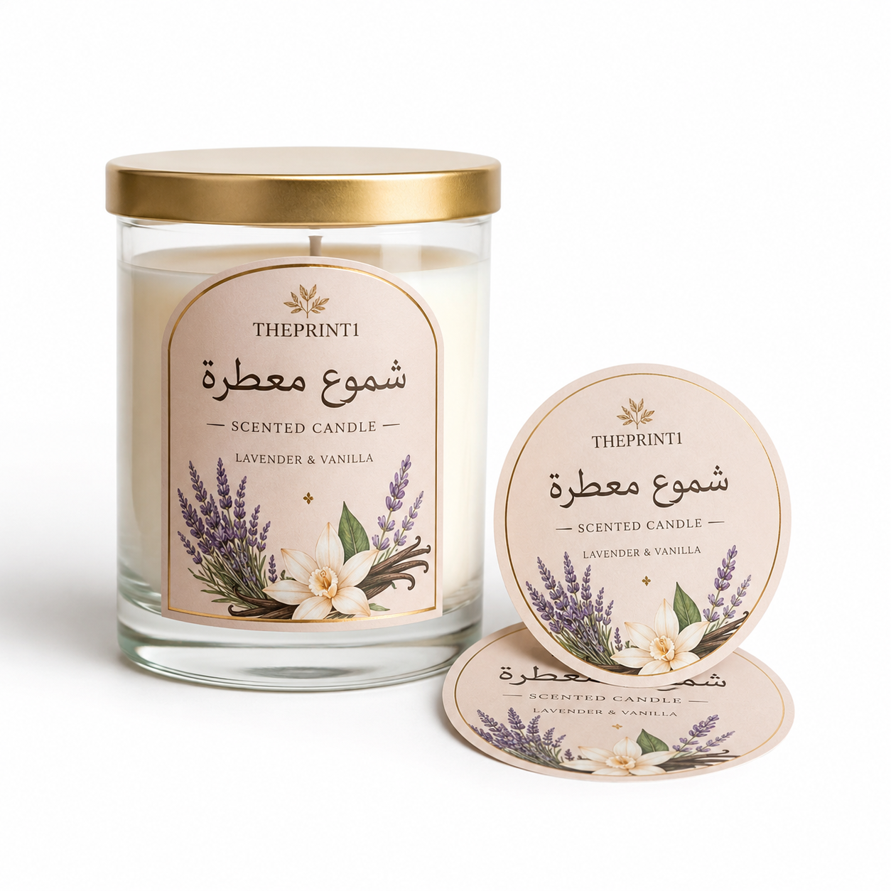 ليبل شموع معطرة