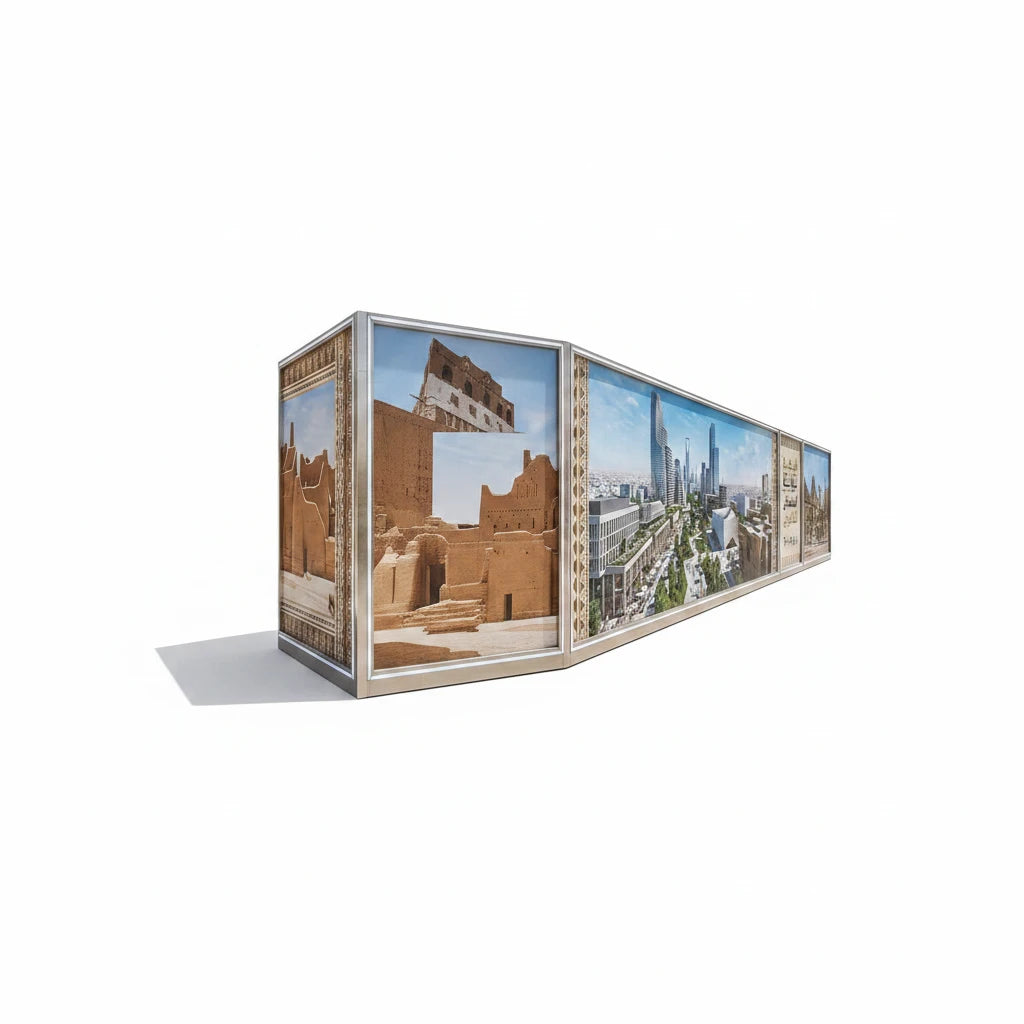 صورة المنتج 2: أسوار المشاريع الوطنية والتراثية العملاقة (Mega Heritage Hoarding)