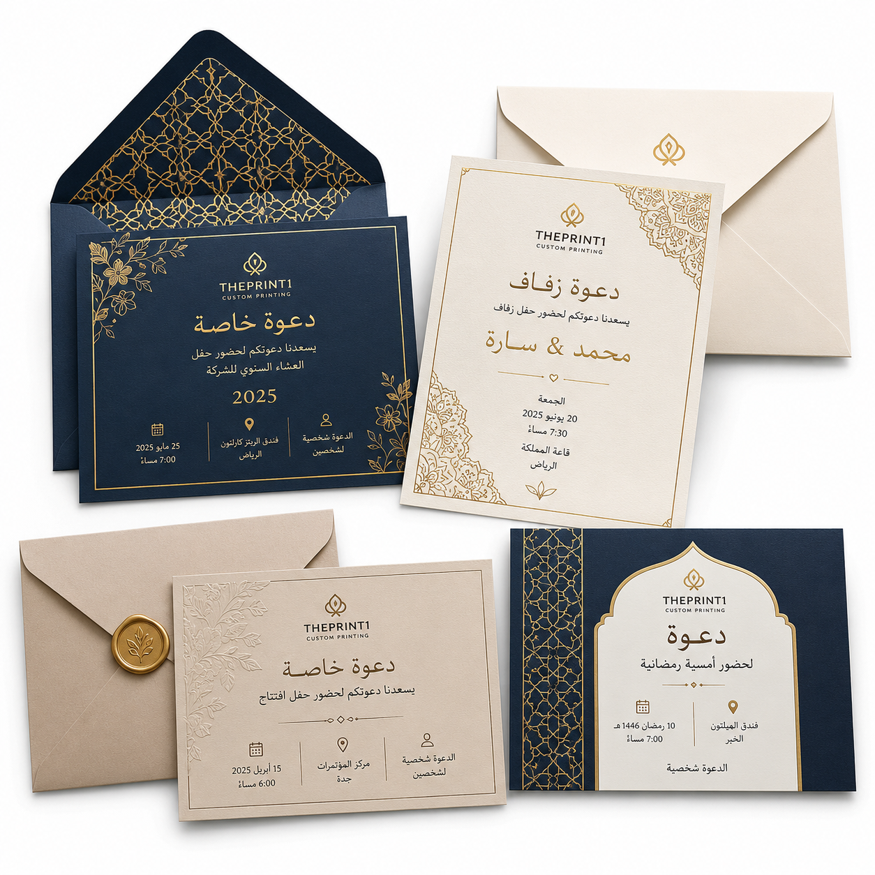 دعوات مناسبات مطبوعة