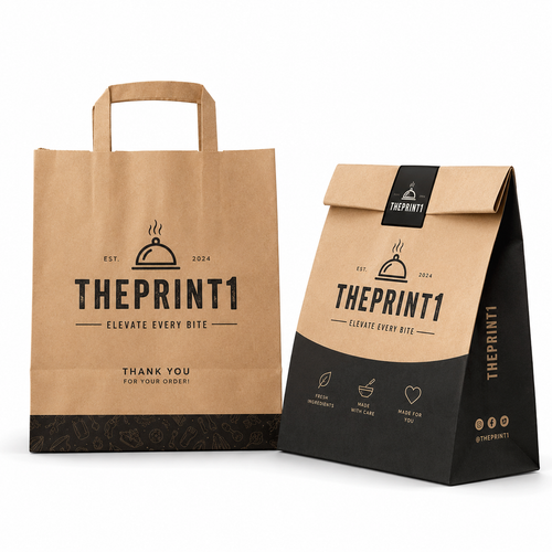 Product image 1: Custom restaurant bags with logo printing