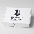 علبة ملفوفة ذاتية القفل قطعة واحدة - شرائط تغليف مطبوعة، شريط لاصق بشعار، اطلب بكج تغليف كامل، اطلب تصميم تغليف منتج | ذا برنت ون