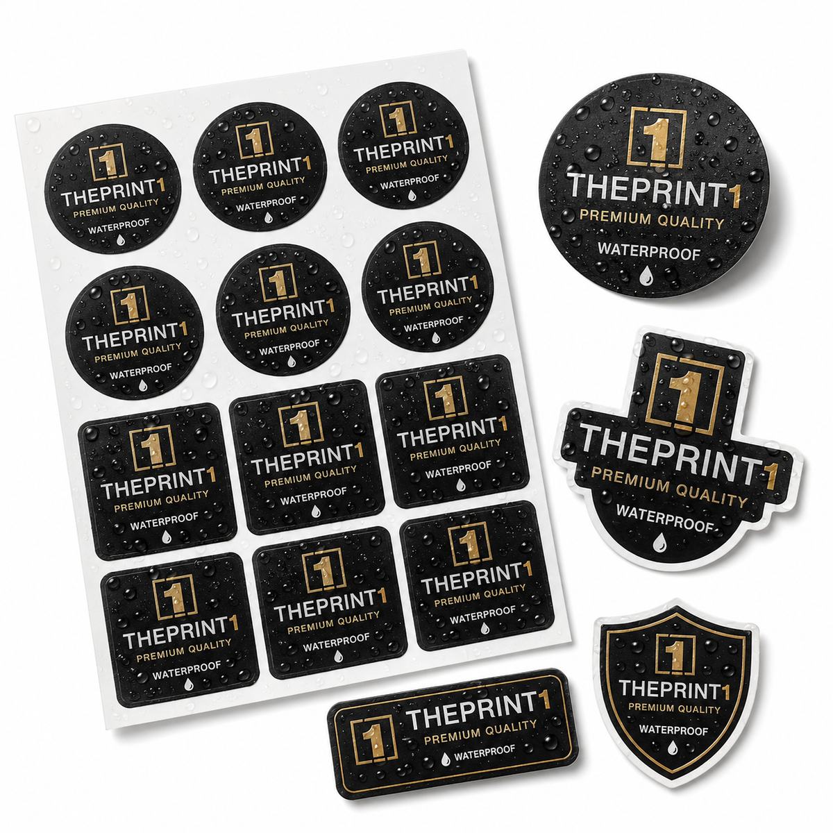 Product image 1: High-quality custom printed roll labels, individual labels, and waterproof paper labels