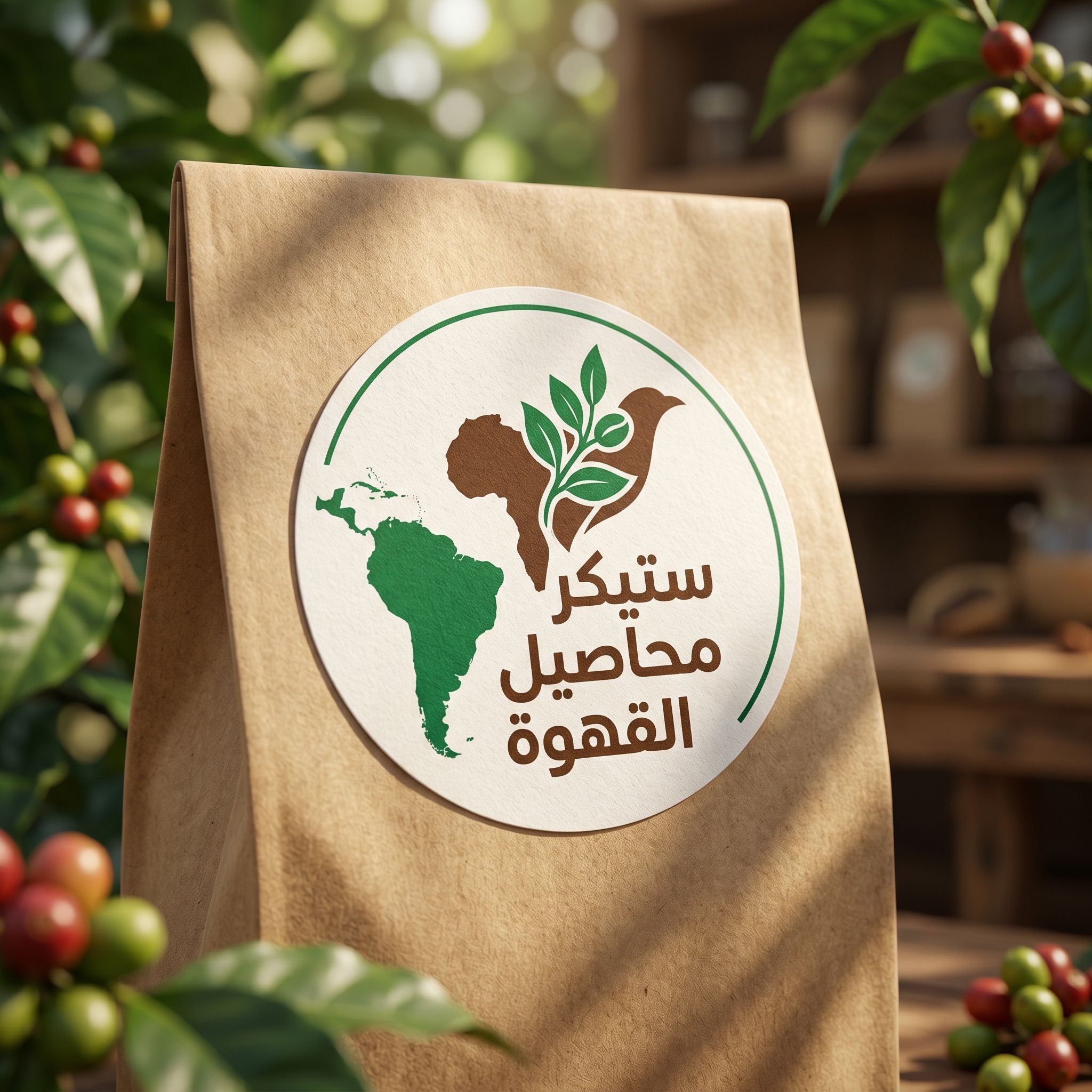 ستيكر محاصيل القهوة