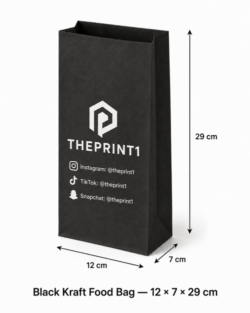 Product image 1: Brown Kraft Bags with Handle for One-Color Printing - 24x12x31 cm