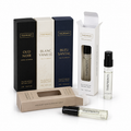 علب عينات عطور - شرائط تغليف مطبوعة، شريط لاصق بشعار، اطلب بكج تغليف كامل، اطلب تصميم تغليف منتج | ذا برنت ون
