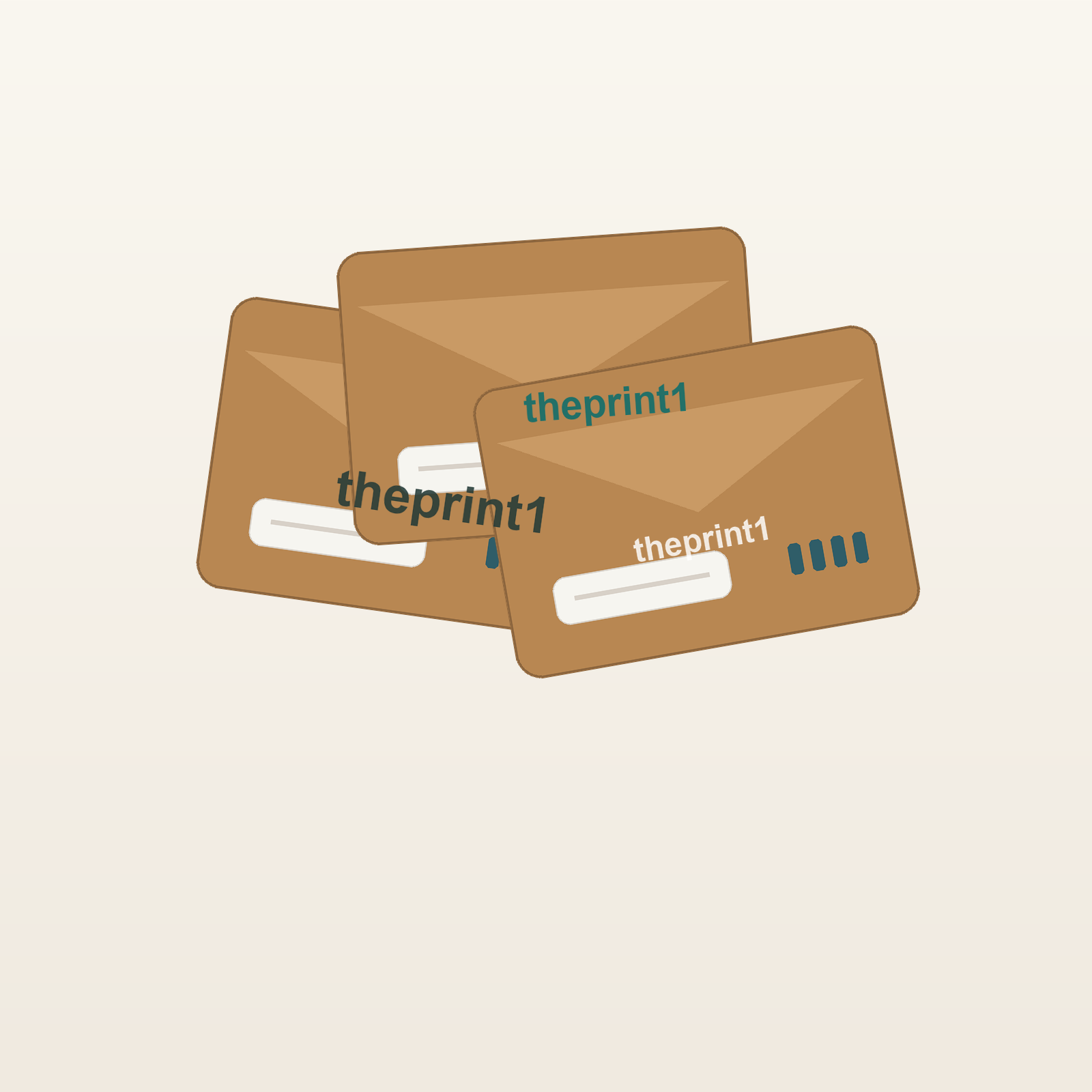 أظرف شحن كرافت مطبوعة بشعار theprint1