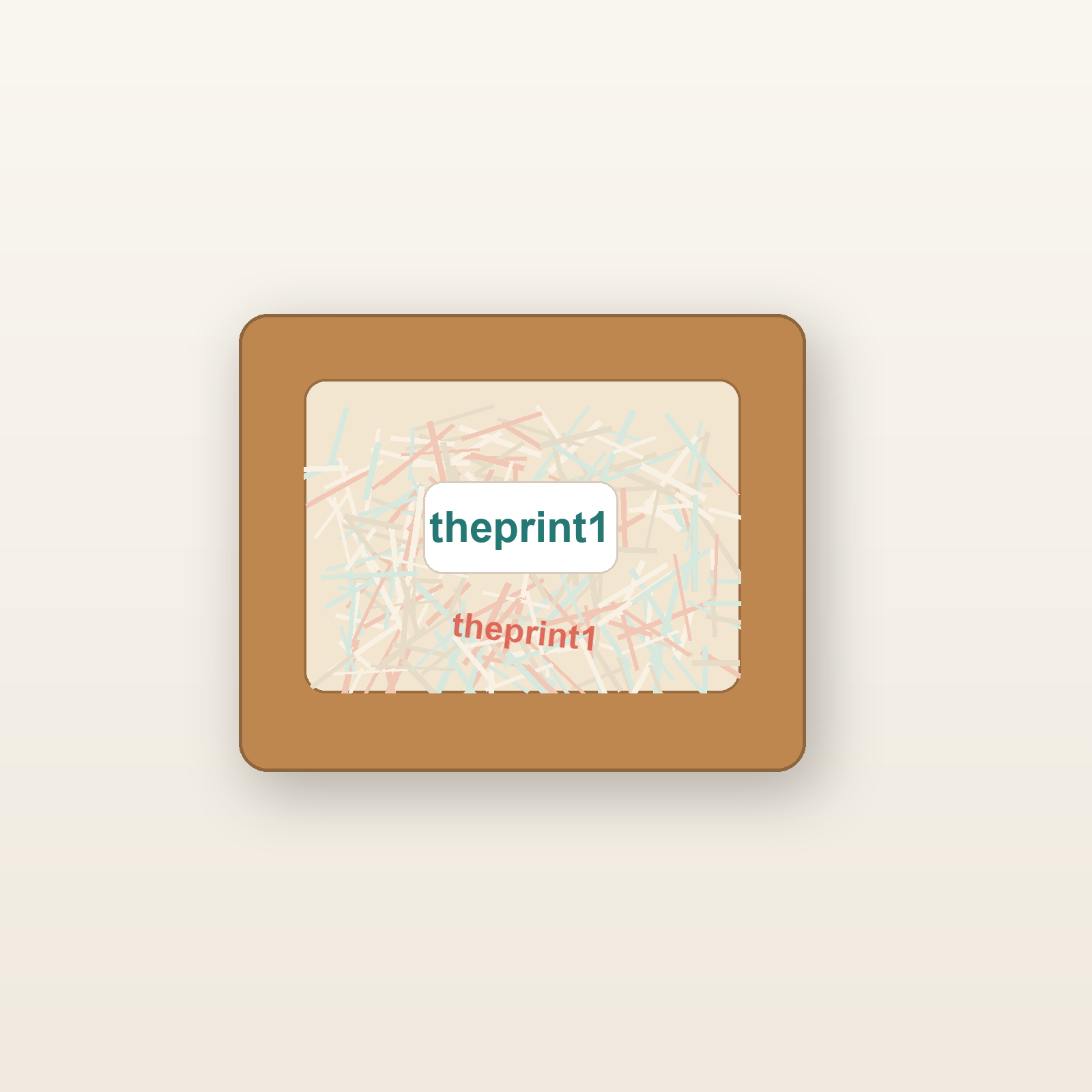 حشوة ورقية مع بطاقة بشعار theprint1