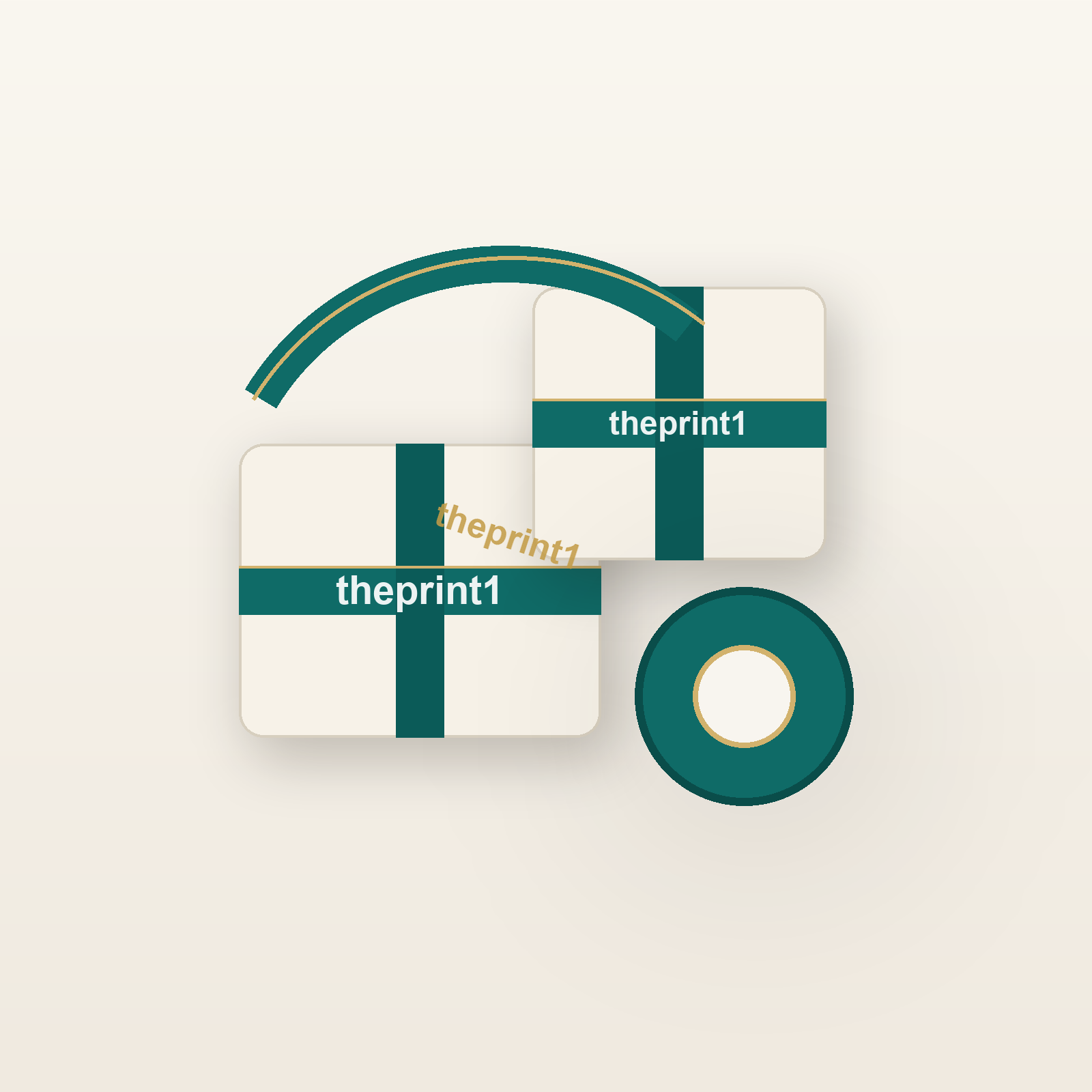 شرائط ساتان مطبوعة بشعار theprint1