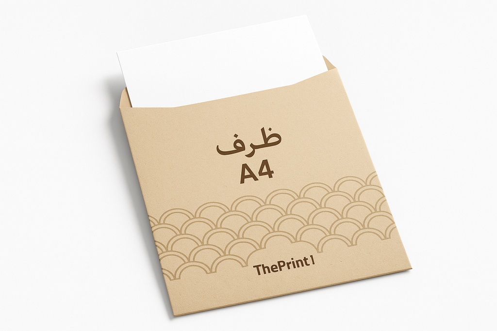 ظرف a4 - اطلب بكج تغليف كامل، اطلب تصميم تغليف منتج، طباعة بالأشعة فوق البنفسجية، طباعة حرارية على المنتجات | ذا برنت ون