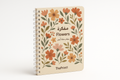 مفكرة Flowers- مقاس A5 - سلك أبيض - طباعة بالأشعة فوق البنفسجية، طباعة حرارية على المنتجات، اطلب بكج تغليف كامل، اطلب تصميم تغليف منتج | ذا برنت ون