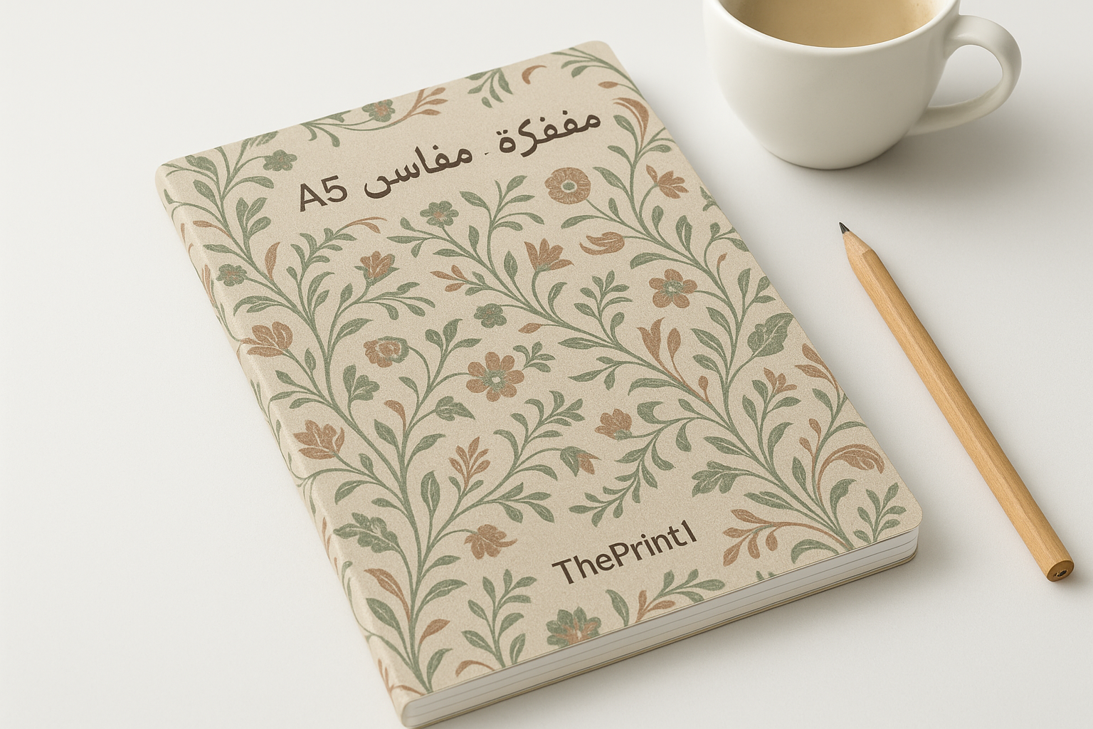 طباعة مفكرة - مقاس A5 - اطلب بكج تغليف كامل، اطلب تصميم تغليف منتج، طباعة بالأشعة فوق البنفسجية، طباعة حرارية على المنتجات | ذا برنت ون