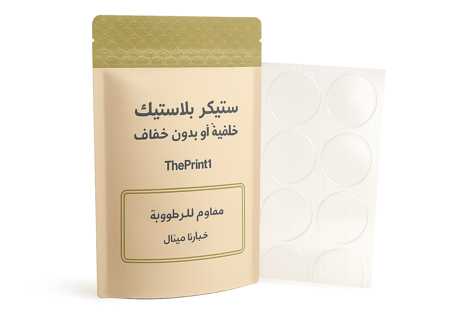 ستيكر بلاستيك شيت خلفية أو بدون خلفية شفاف